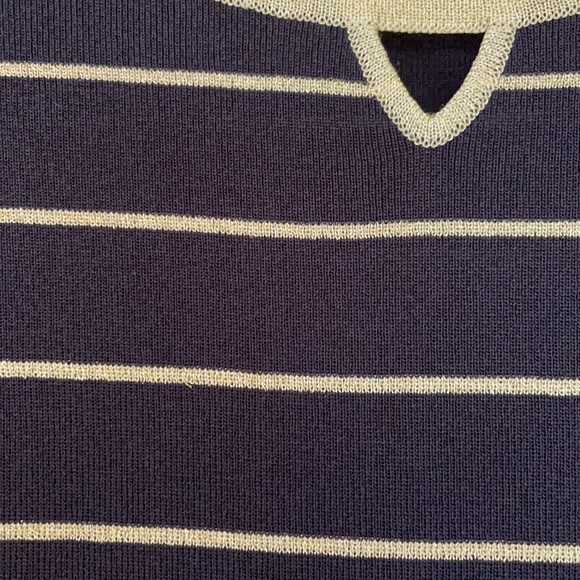 EXCLUSIVELY MISOOK Knit Tunic Style Top Navy EC Sm - Picture 4 of 11